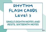 Rhythm Flashcards Level 3 (Single eighth notes and rests, 