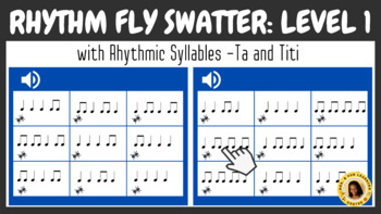 Preview of Rhythm Fly Swatter: Level 1 -Ta & Titi (w/ Rhythmic Syllables audio)