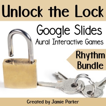 Preview of Rhythm Games for Google Slides: Unlock the Lock {8 Rhythm Concept Bundle}