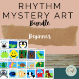 Rhythm ID Match Mystery Art Coloring Music Activity BUNDLE (Beginner)