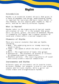 Preview of Rhythm Information Sheet