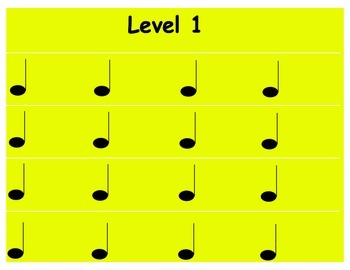 Preview of Rhythm Levels: 1st Grade