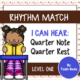 Rhythm Match Worksheets {Quarter Rest & Quarter Note}