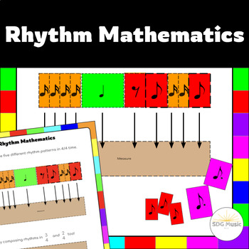 Preview of Rhythm Mathematics - Note Values and Time Signature Center Activity