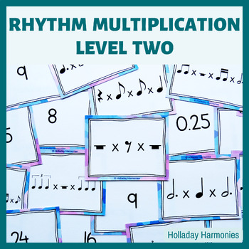 Preview of Rhythm Multiplication Math Equations - Level Two