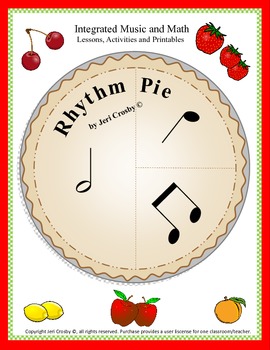 Preview of Rhythm Pie - Music and Math Integration Lessons, Activities & Printables