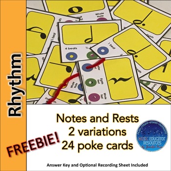 Preview of Rhythm Poke Cards (Freebie)