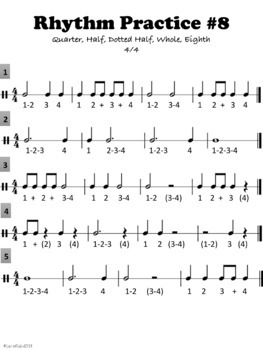 Rhythm Practice Worksheets #1 by Lauren Podkul | TpT
