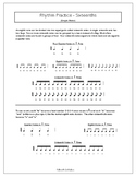 Rhythm Practice Worksheets - Sixteenth Notes in Simple Meter