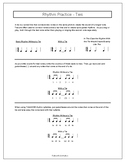 Rhythm Practice Worksheets - Ties, Dotted Notes and Rests 