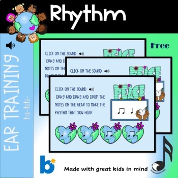 Preview of Rhythm Quarter note , Eighth note  Digital Task Cards on Boom Cards™