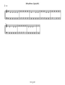 Preview of Rhythm Quiz #1