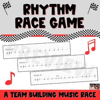 Preview of Rhythm Race Game - A musical team building activity for your music class