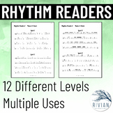 Rhythm Readers for Rhythm Counting Sight Reading or Rhythm Worksheets