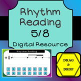 Rhythm Reading - 5/8 Time Signature - Drag & Drop