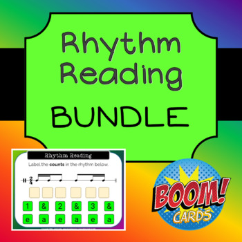 Preview of Rhythm Reading Boom Cards - BUNDLE