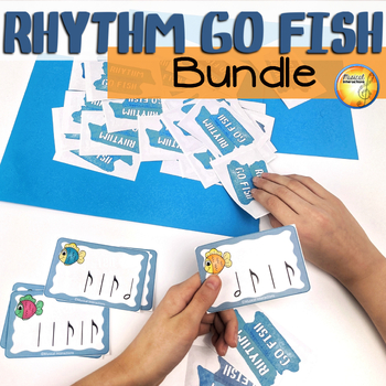 Preview of Rhythm Reading Card Game Bundle - Rhythm, Syncopa, Sixteenth Note Go Fish Games