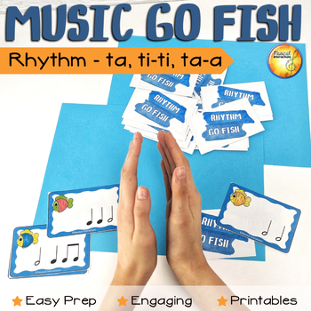 Preview of Rhythm Reading Card Game Center - Rhythm Go Fish Ta, Ti-ti, Ta-a