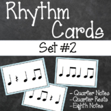 Rhythm Reading Cards - Eighth Notes, Quarter Notes, Quarter Rests