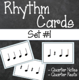 Rhythm Reading Cards - Quarter Notes, Quarter Rests