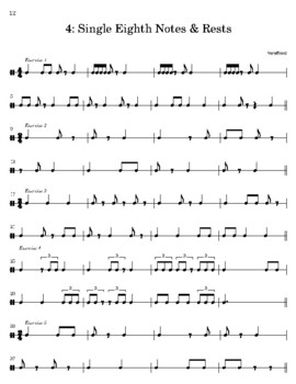 Rhythm Reading Chart 4: Single Eighth Notes & Rests by Joyful Imperfection