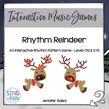 Preview of Rhythm Reindeer 1 : An Interactive Rhythm Pattern Game {Kodaly Edition}