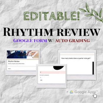 Preview of Rhythm Review (Quarter, Half, Whole Notes)