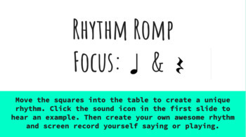 Preview of Rhythm Romp: Quarter Note and Quarter Rest Practice