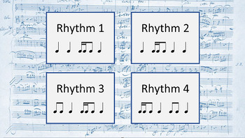 Preview of Rhythm Set 6 - ♩ ♫, ♬♬, ♪♬, ♬♪ - (Ear Training and Aural Skills)