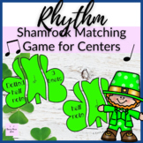 Rhythm Shamrocks Matching Game for Spring Music Centers