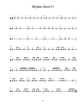 Rhythm Sheets for All Music Classes by Kaleb Chamberlin | TpT