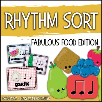 Preview of Rhythm Centers and Composition Rhythm Sort - Food Edition