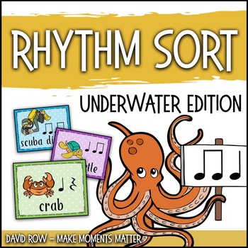 Preview of Rhythm Centers and Composition Rhythm Sort - Ocean Animal Underwater Edition