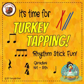 Preview of Rhythm Stick Fun!  It's Time for Turkey Tapping!