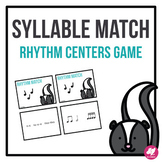 Rhythm Syllables Music Centers Matching Game - Memory - Ti