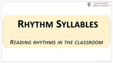 Rhythm Syllables - Printable summary tables (English and Spanish)