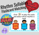 Rhythm Syllables TA & TI-TI Flashcard Matching Boom Cards