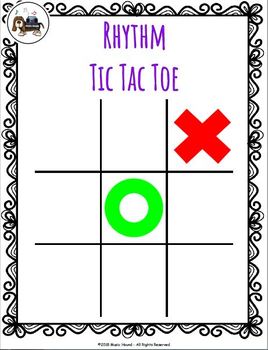 Preview of Rhythm Tic Tac Toe - Quarter/Eighth/Half/Sixteenth Notes and Quarter Rest