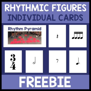 Preview of Rhythm Value Flashcards (Rhythmic Figures - Notes & Rests, Time Signatures)