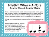 Rhythm Whack-A-Note: Quarter Notes and Quarter Rests