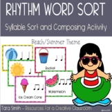 Rhythm Word Sort-Beach/Summer Theme