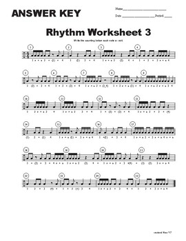 Rhythm Worksheet 3 by Brian Tychinski | TPT