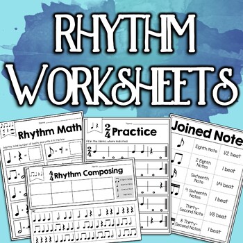 Preview of Rhythm Worksheet Bundle