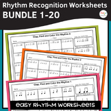 Rhythm Worksheets BIG Bundle - Sets 1-20