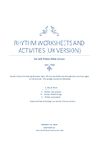Rhythm Worksheets and Activities For Early Primary Music