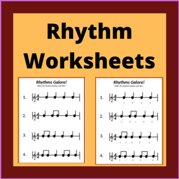 Preview of Rhythm Worksheets with Answers!