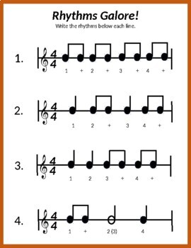 Rhythm Worksheets with Answers! by Da Capo Classroom | TPT