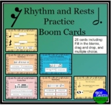 Rhythm and Rests in Music Boom Cards