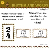Rhythm and Words:  Fall Edition  Grades 3, 4 & 5