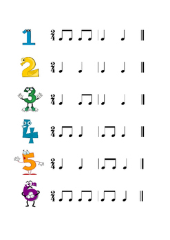 Preview of Rhythm poster. 3 pages, 18 different rhythms.